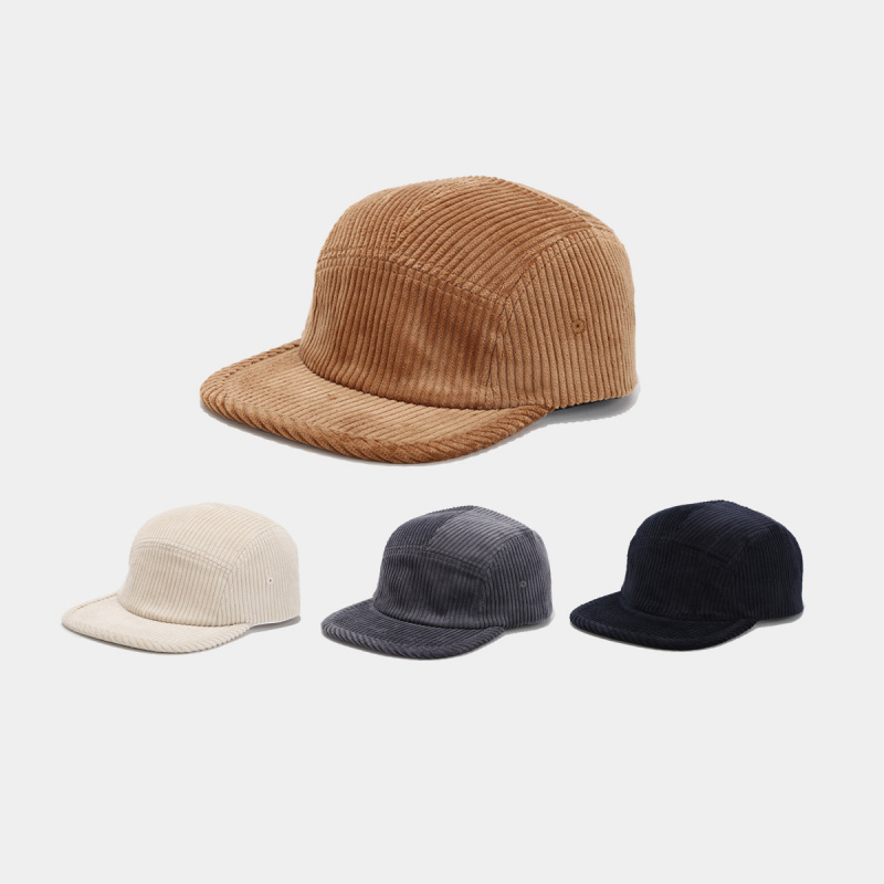 Corduroy Cap 5 Panel - Gorra de Campamento de 5 Paneles